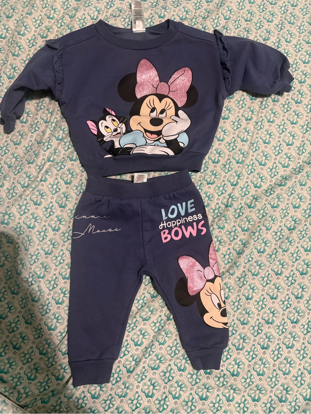 Minnie Mouse Girls 2-Piece Sweatsuit Set baby 0-3 months